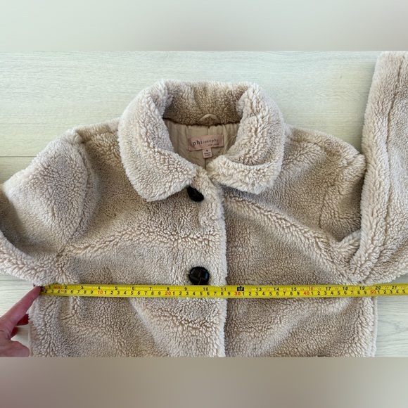 Philosophy Faux Shearling Sherpa Teddy Jacket Womens Size Small - Picture 12 of 14